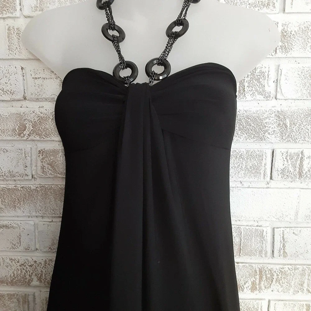 Studio Y Necklace Halter Maxi Dress sz S Clubbing, Dance, Date Night - Picture 3 of 7